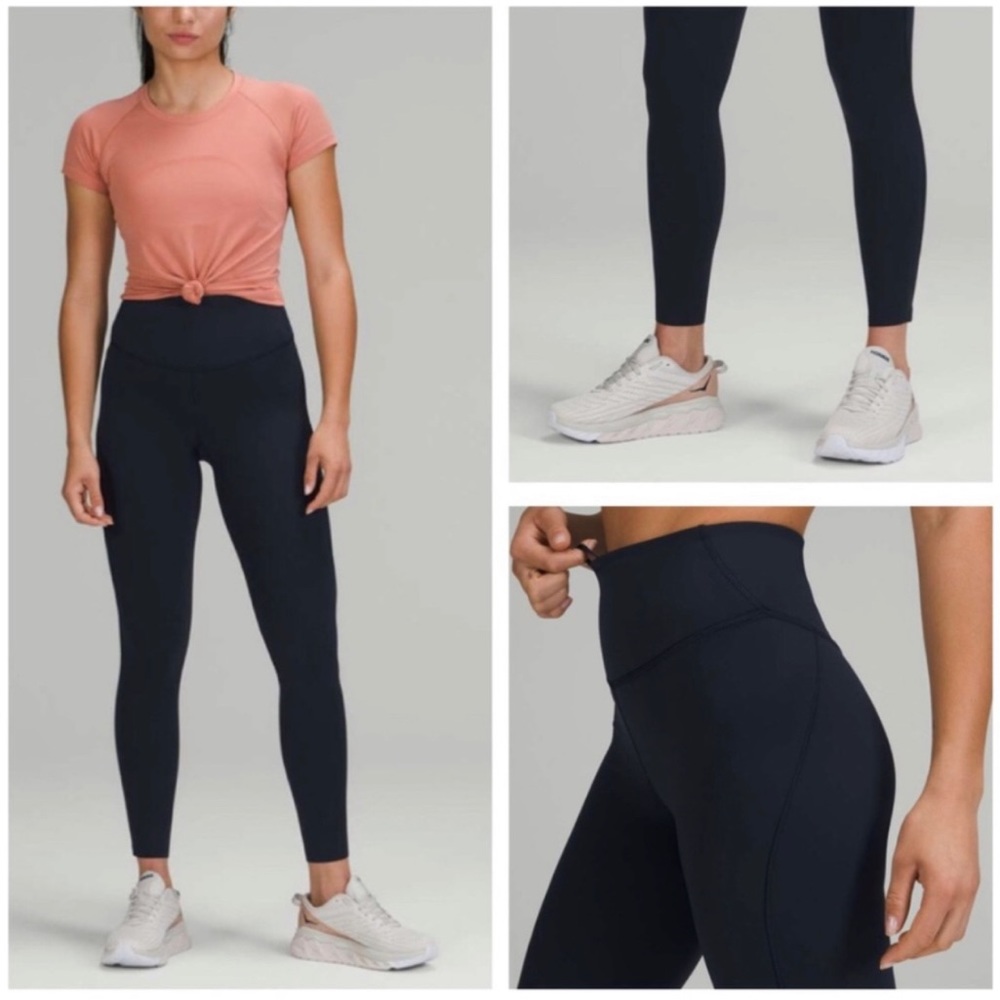 Lululemon Black Base Pace High Rise Crop Legging 23" size 0 NWT - Picture 3 of 3